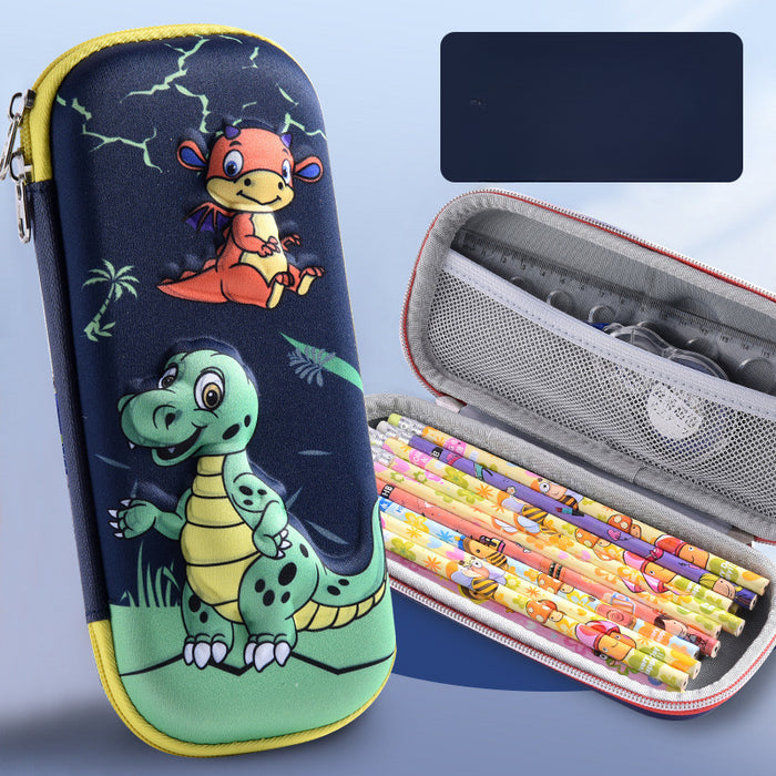 Wholesale 3D Children Cartoon Large Capacity Leather Pencil Case JDC-PC-QQBB004