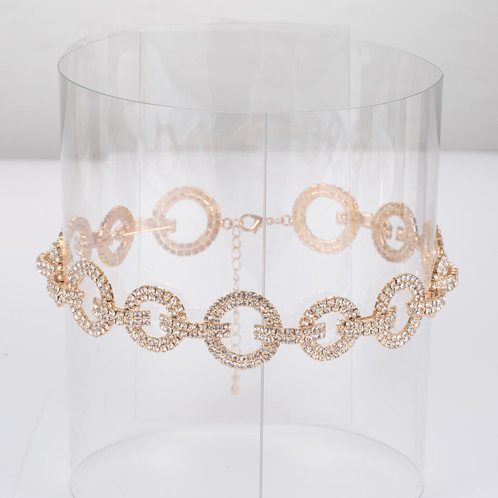 Wholesale Neck chain necklace full of diamonds, trendy and personalized collarbone chain