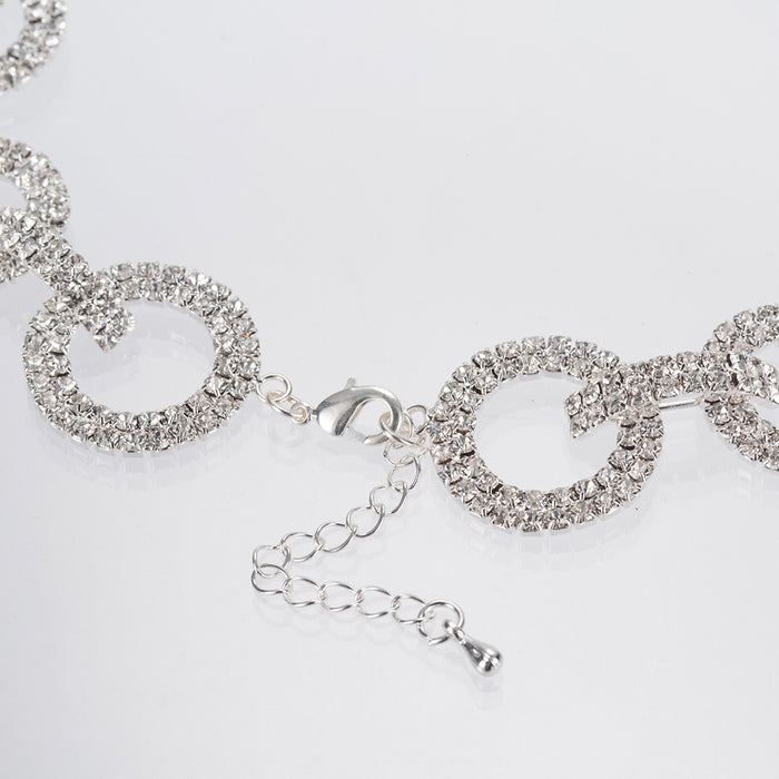Wholesale Neck chain necklace full of diamonds, trendy and personalized collarbone chain