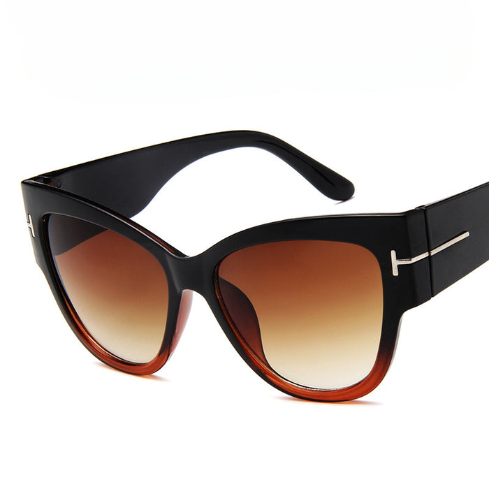 Wholesale T-shaped Retro Large Frame PC Sunglasses JDC-SG-MaN018
