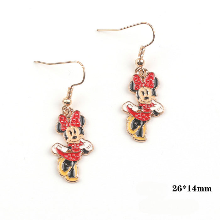 Wholesale Cartoon Alloy Pendant Earrings JDC-ES-FuYu005