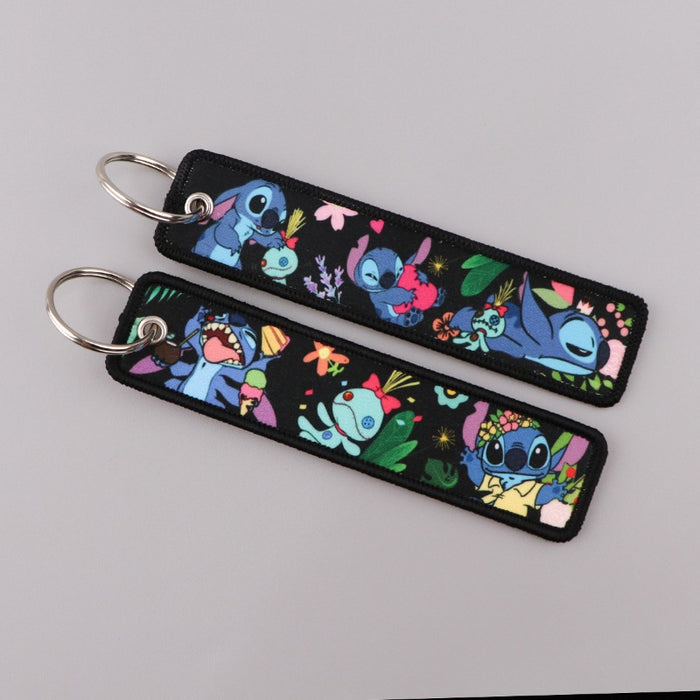 Wholesale Cartoon Cute Woven Label Lanyard Keychain JDC-KC-KKX004