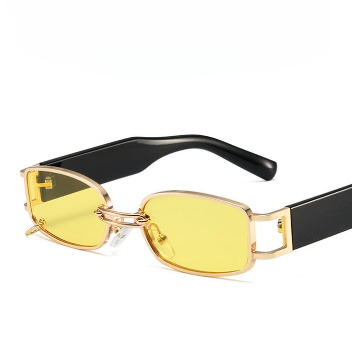 Wholesale Metal Small Frame Double Beam Hanging Ring PC Sunglasses JDC-SG-MaN012