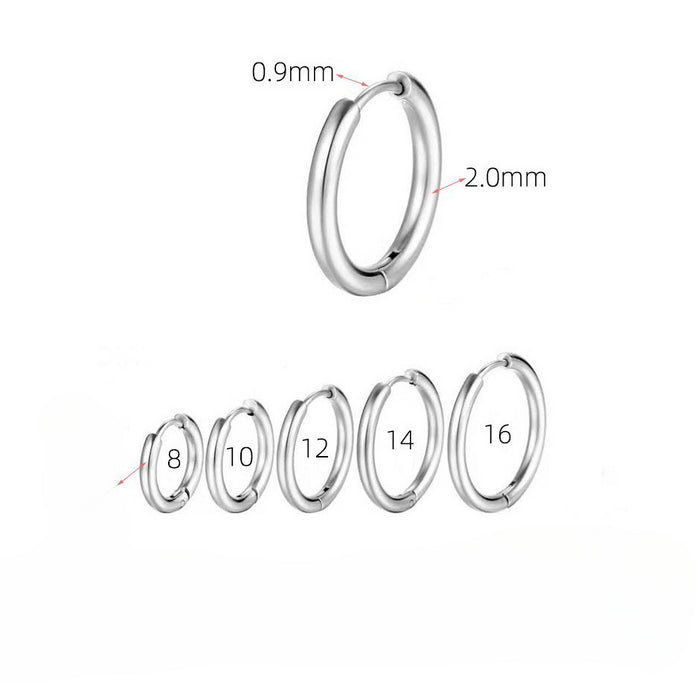 Wholesale Men's Stainless Steel Ear Rings JDC-ES-ShuangN004