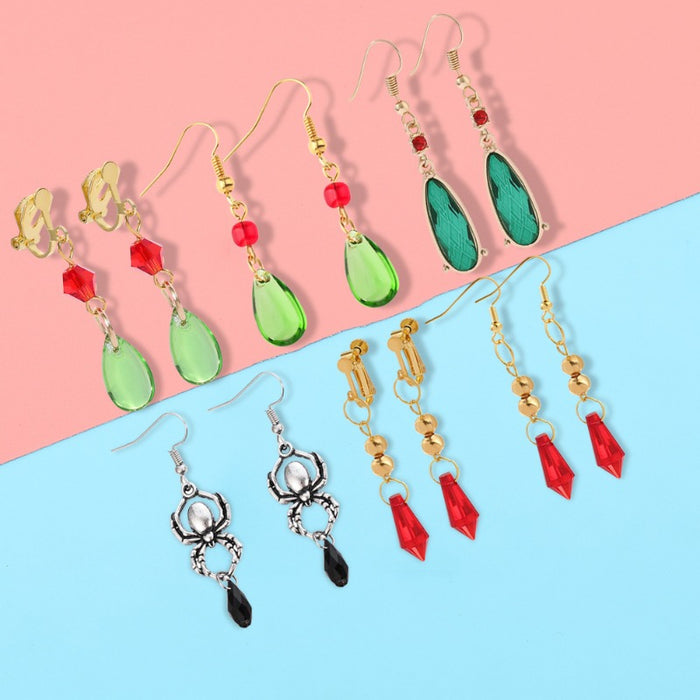 Wholesale Game Red Crystal Earrings JDC-ES-ShaoH003