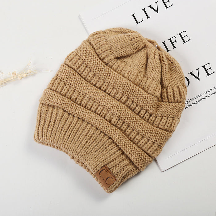 Wholesale Simple Autumn and Winter Empty Top Knitted Hat JDC-FH-HengYu002