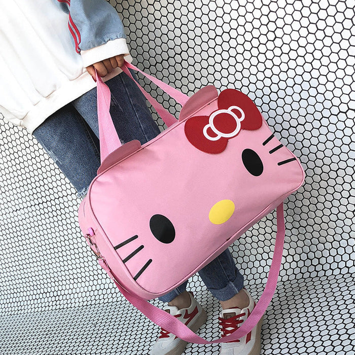 Wholesale Shoulder Bag Canvas Cartoon Cat Travel Storage Bag Handheld Diagonal (S) JDC-SD-Zihui001
