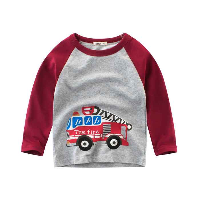 Wholesale Children's Clothing Autumn New Products Base Shirts Children's Long Sleeves Boys' T-shirts Baby T-shirts Boys' Clothes JDC-CTS-SXZB006