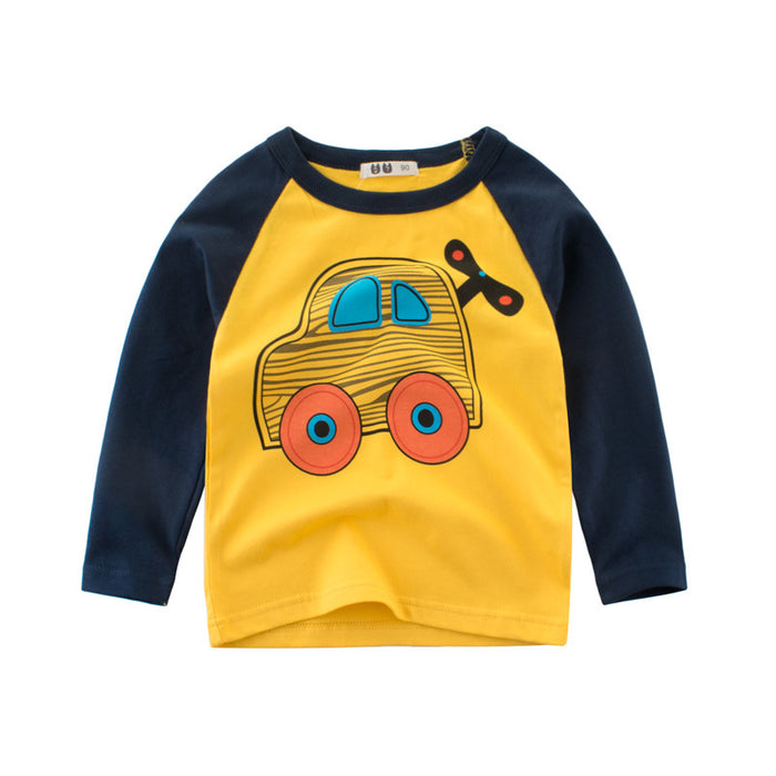 Wholesale Children's Clothing Autumn New Products Base Shirts Children's Long Sleeves Boys' T-shirts Baby T-shirts Boys' Clothes JDC-CTS-SXZB006