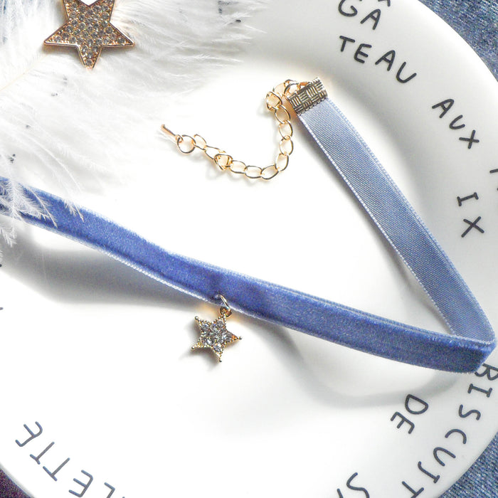 Wholesale Small niche design accessories temperament lace velvet wave girl necklace collarbone chain necklace for women