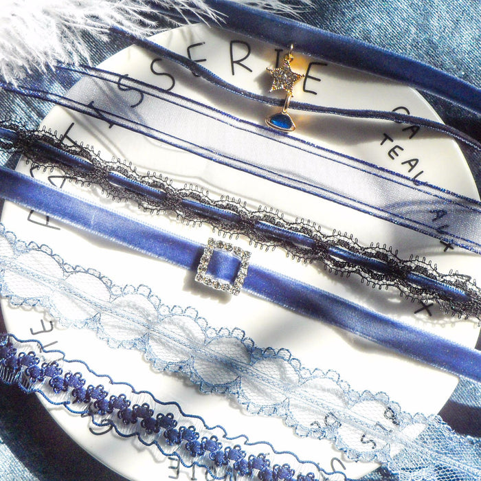 Wholesale Small niche design accessories temperament lace velvet wave girl necklace collarbone chain necklace for women