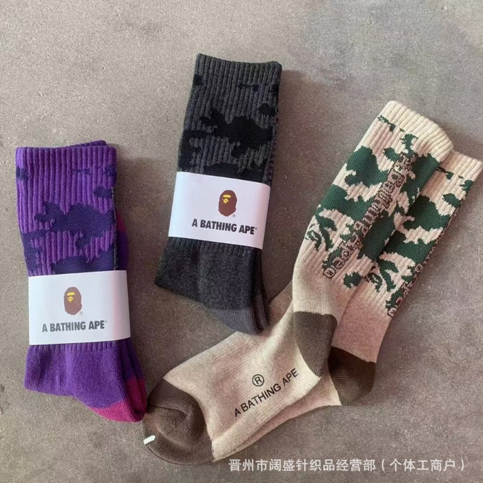 Wholesale Towel Bottom Letter High Socks JDC-SK-Kuos001