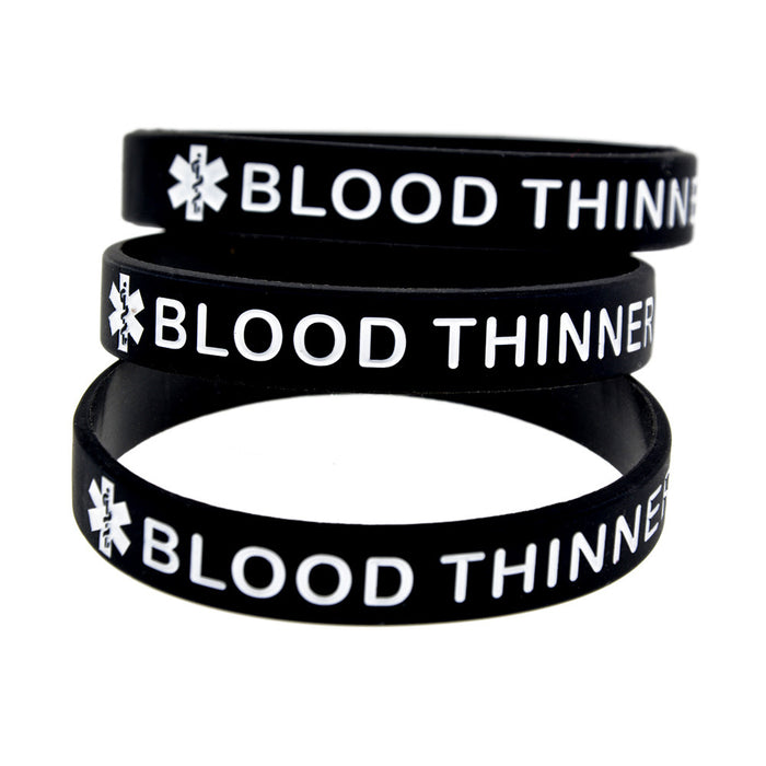 Wholesale Warning message: Silicone wristband size wrist strap