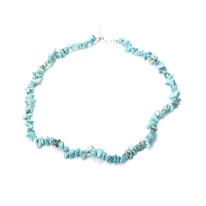 Wholesale Natural Gravel Necklace Handmade Beads Colorful JDC-NE-HXu005