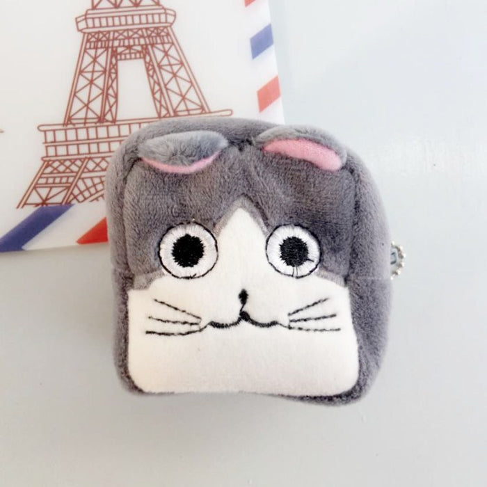 Wholesale Thickened Cute Women Plush Coin Purse Coin Bag Cartoon Totoro Key Bag Square JDC-WT-RC003