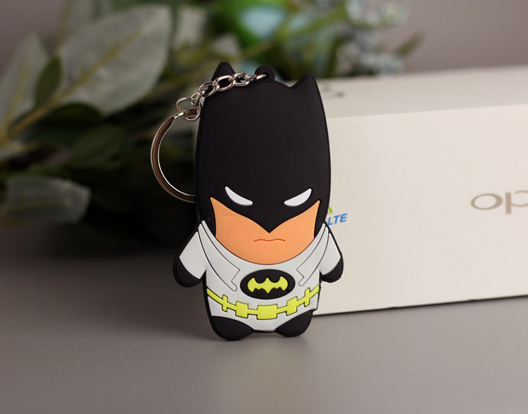 Wholesale   double-sided soft rubber keychain Cartoon keychain   luggage pendant