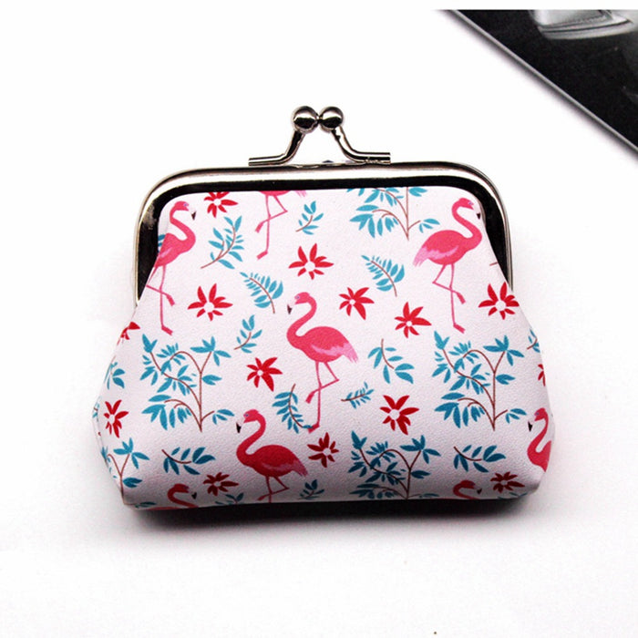 Wholesale New Flamingo Printed Buckle Change Bag Iron Clip Coin Wallet JDC-WT-QX002