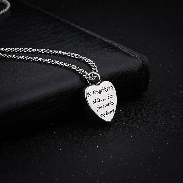 Wholesale Pet commemorative heart-shaped pendant can be opened with a crystal necklace