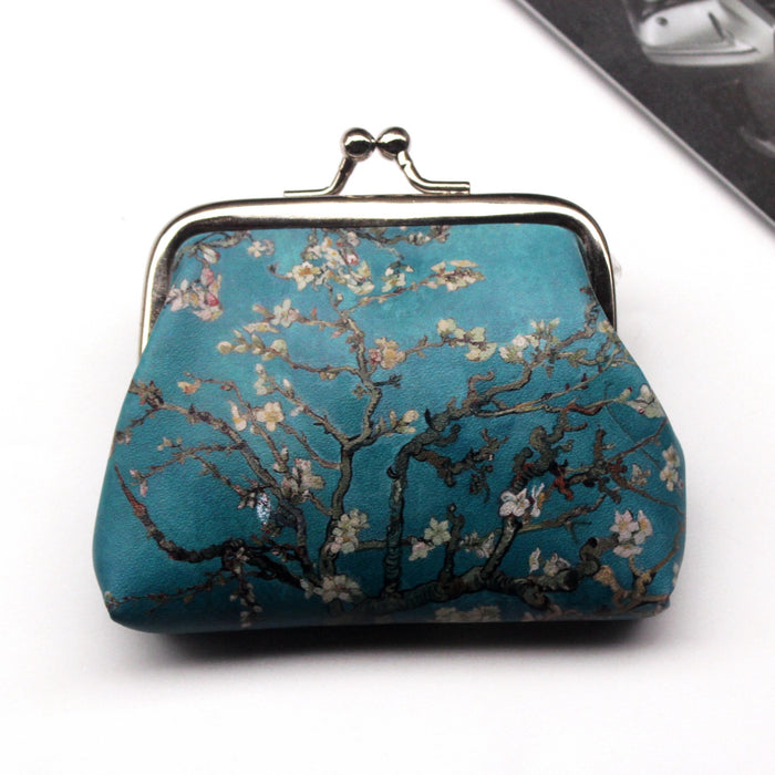 Wholesale Retro Creative Printed Women's Coin Purse with Buckle and Coin Bag JDC-WT-QW003