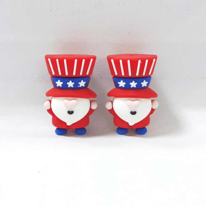 Wholesale 10pcs Creative 3D Red Santa Claus Beads  JDC-BDS-JIaHaoShun035