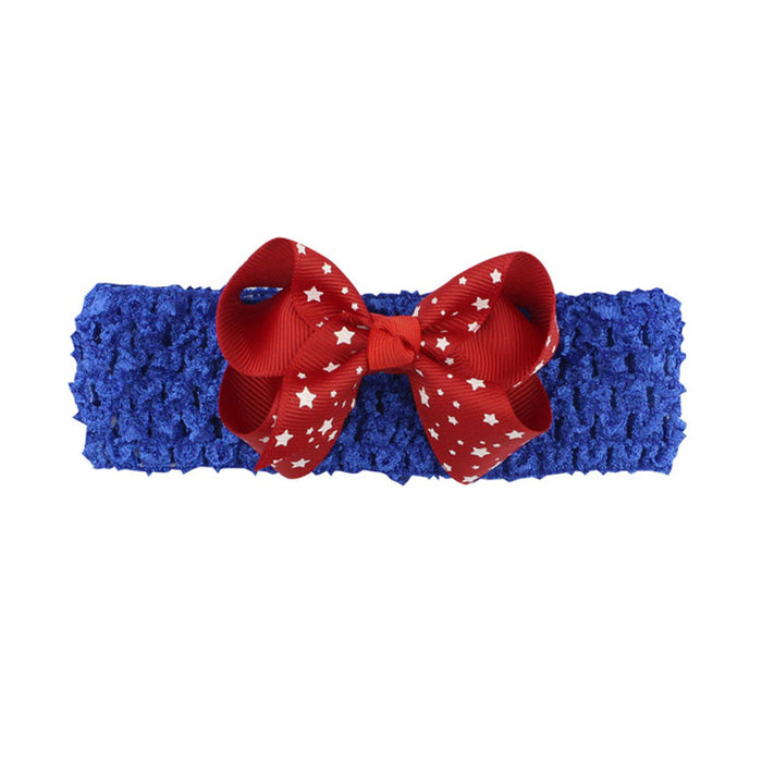Wholesale Independence Day Fabric Bow Children's Headband JDC-HD-HeZhuo001