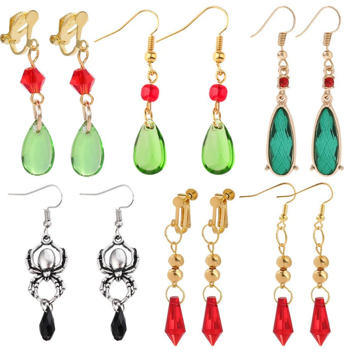 Wholesale Game Red Crystal Earrings JDC-ES-ShaoH003