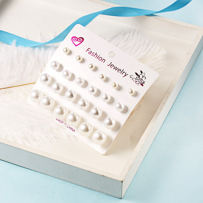 Wholesale Imitation Pearl Jewelry Round Mixed Color Earrings Manufacturer