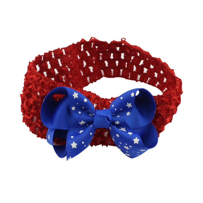 Wholesale Independence Day Fabric Bow Children's Headband JDC-HD-HeZhuo001