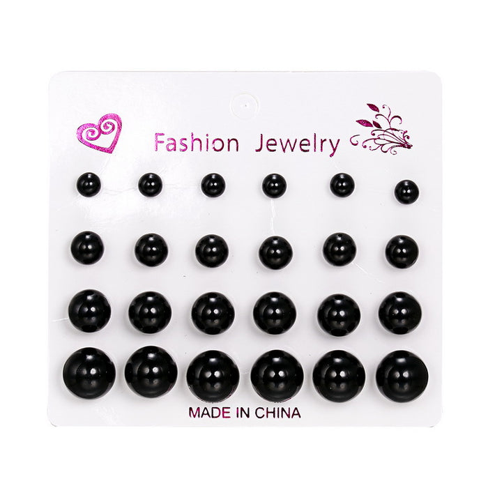 Wholesale Imitation Pearl Jewelry Round Mixed Color Earrings Manufacturer