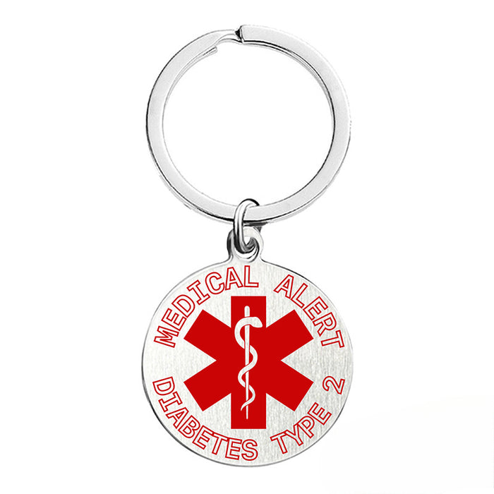 Wholesale Medical Symbol Snake Caduceus Creative Metal Keychains JDC-KC-GangGu055