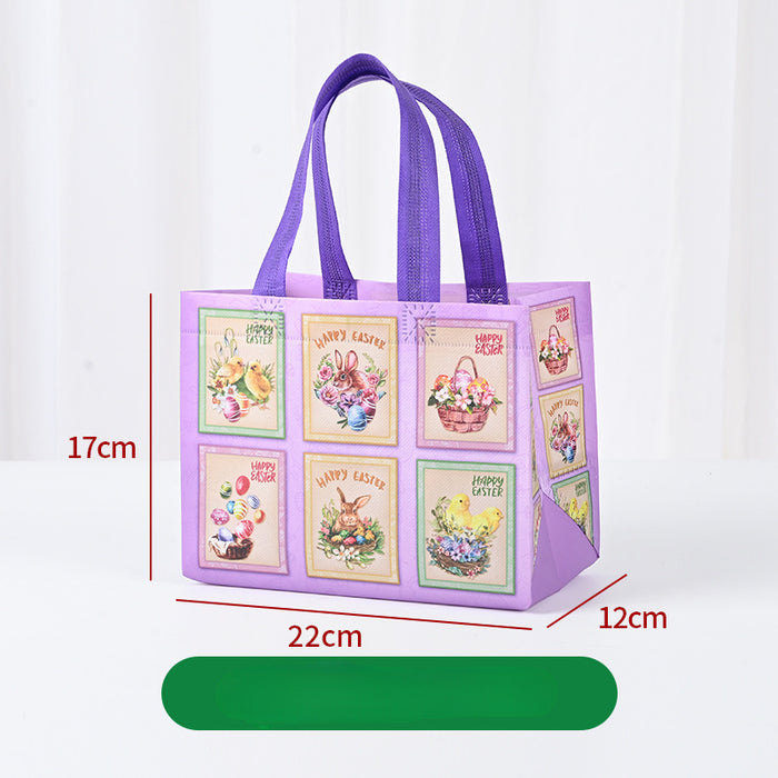 Wholesale Easter Series Hand-held Gift Bags with Creative Cartoon Patterns and Laminated Non-woven Fabric JDC-GB-XJ003