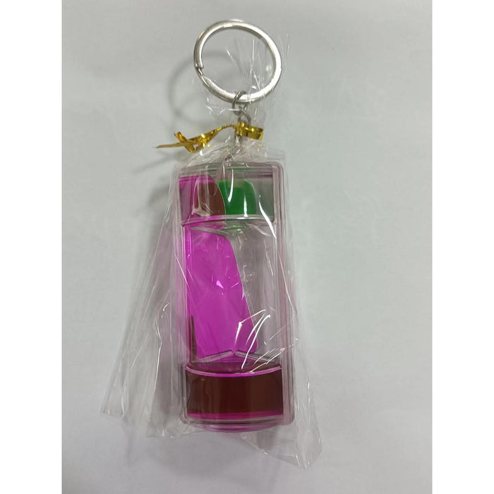 Wholesale Acrylic Creative Decompression Two-color Liquid Oil Leakage Keychain JDC-KC-JunQ001