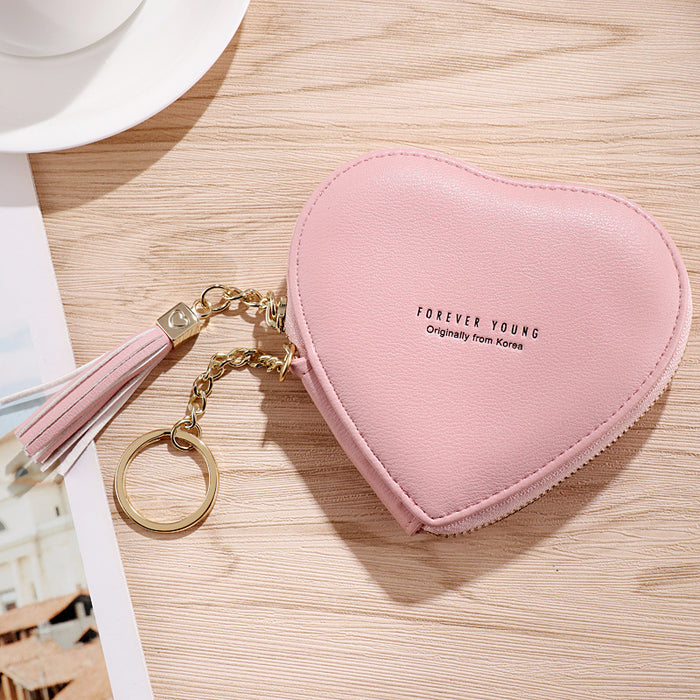 Wholesale Wallet Women's Personalized Keychain Cute Heart-Shaped Coin Bag Women's Coin Purse