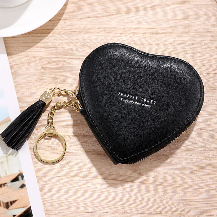 Wholesale Wallet Women's Personalized Keychain Cute Heart-Shaped Coin Bag Women's Coin Purse