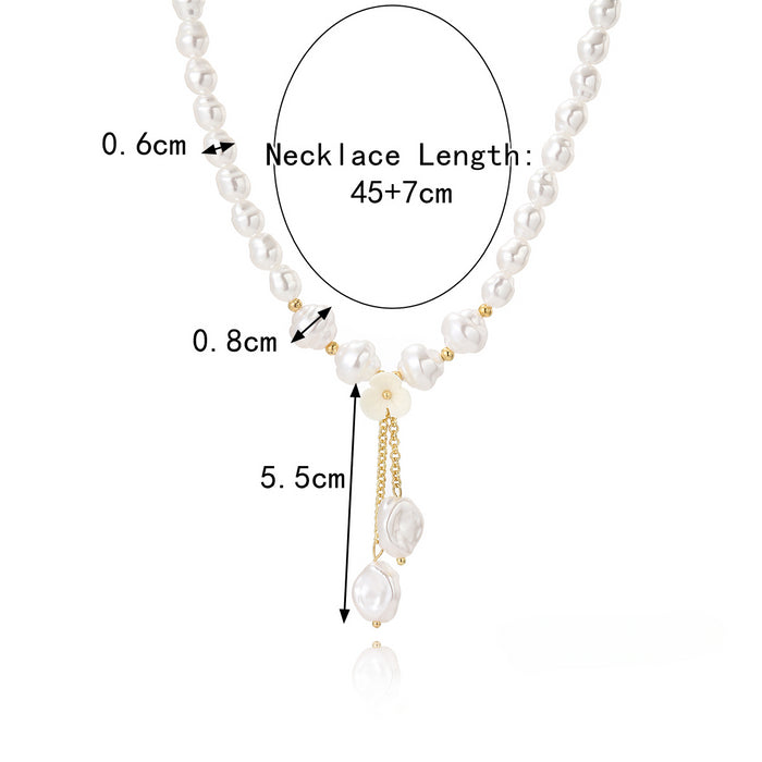 Wholesale Pearl Alloy Necklace JDC-NE-ManY015