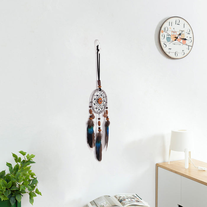 Wholesale Handmade Dream Catcher Car Pendant Feather Boho Decorative Accessory