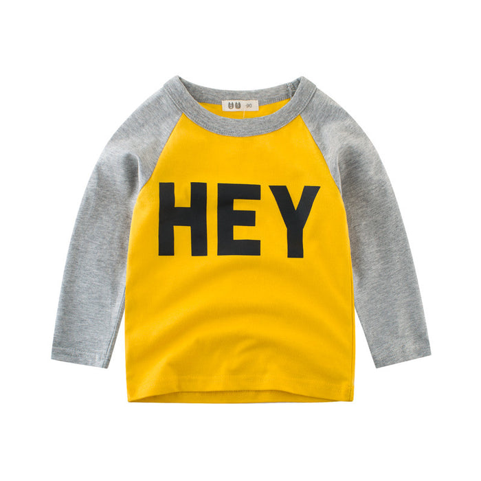 Wholesale Children's T-shirts Baby Long Sleeved Tops Boys' Base Shirts JDC-SXZB005