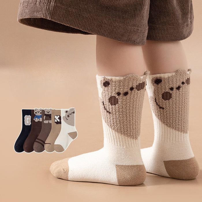 Wholesale Autumn and Winter Children's Combed Cotton Thick Socks Cartoon Socks JDC-SK-SL001