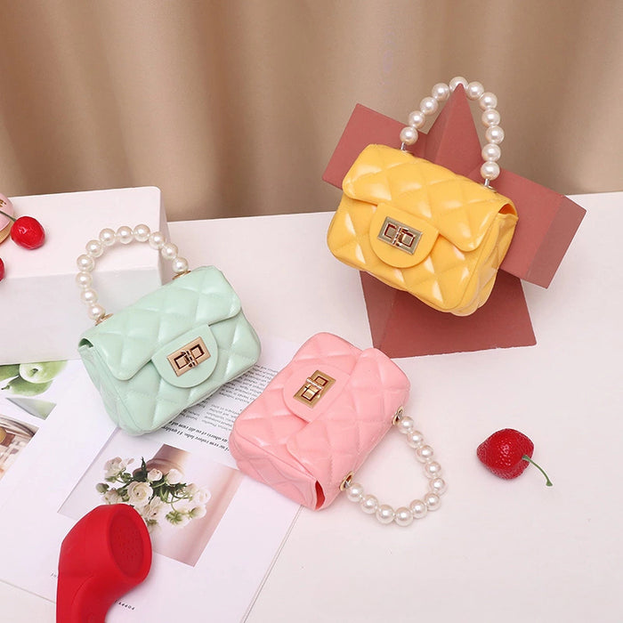 Wholesale PU Pearl Portable Shoulder Jelly Bag JDC-SD-ShiCheng006
