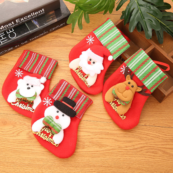 Wholesale Christmas stocking gift bags,  Christmas scene window display pendants,  Christmas decorations,  children' s candy bags