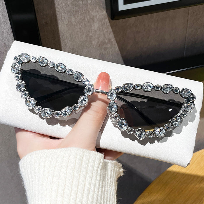 Wholesale Diamond Cat Eye PC Sunglasses JDC-SG-Bofeng010