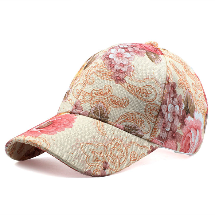 Wholesale Floral pattern breathable fabric sweat-wicking baseball cap