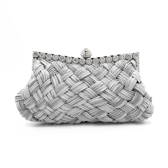 Wholesale Satin Woven Bag Rhinestone Evening Bag JDC-HD-ShengTian004