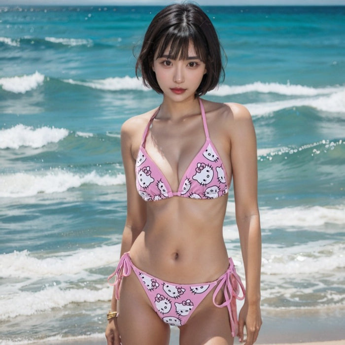 Wholesale Cute Printed Nylon Bikini (S) JDC-SW-MuYa001