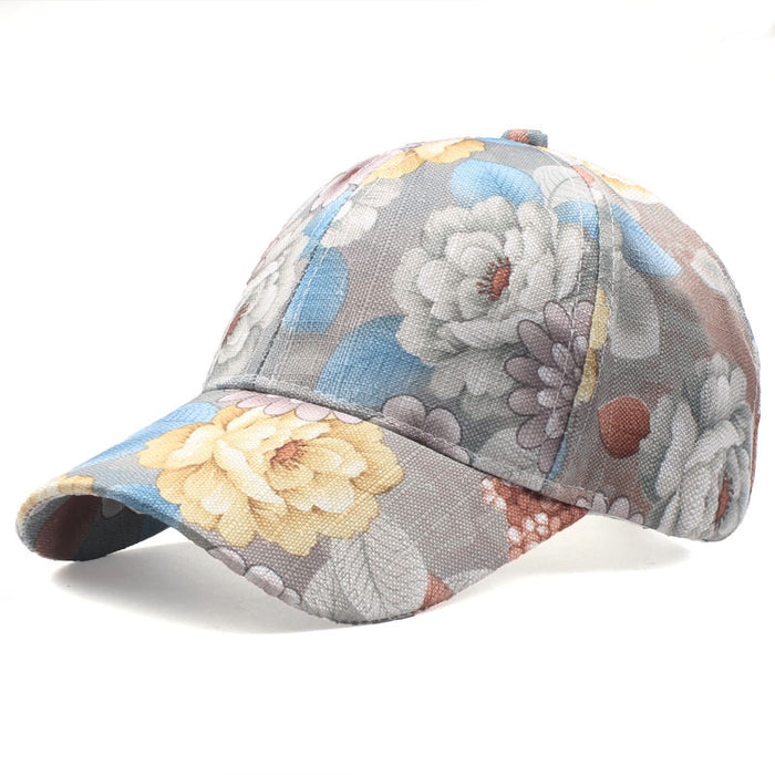 Wholesale Floral pattern breathable fabric sweat-wicking baseball cap