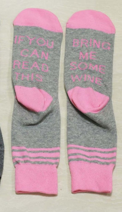 Wholesale IF YOU CAN English Lettered Mid-tube Socks JDC-SK-XQ035