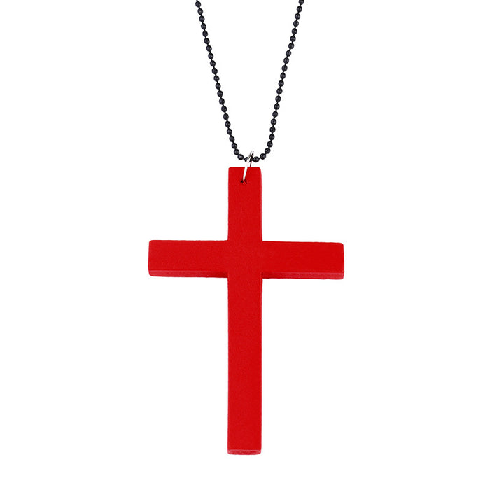 Wholesale Fast Fashion Cross Necklace Wooden JDC-NE-AS008