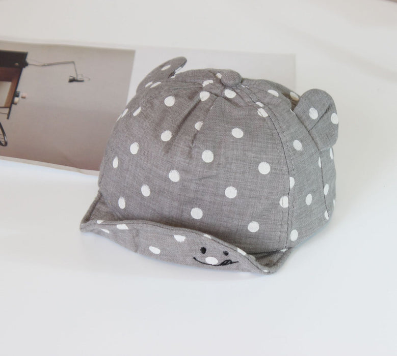 Wholesale Hat brim dot children's baseball cap face ears peaked cap soft edge infant hat