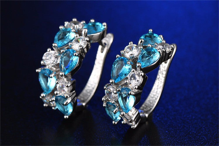 Wholesale Ear Buckle Crystal Zircon Fashion Rose Gold Earrings Zirconia Ear Accessories Earrings