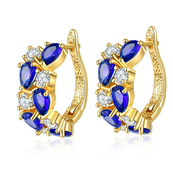 Wholesale Ear Buckle Crystal Zircon Fashion Rose Gold Earrings Zirconia Ear Accessories Earrings